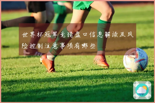 世界杯冠军竞猜盘口信息解读及风险控制注意事项有哪些