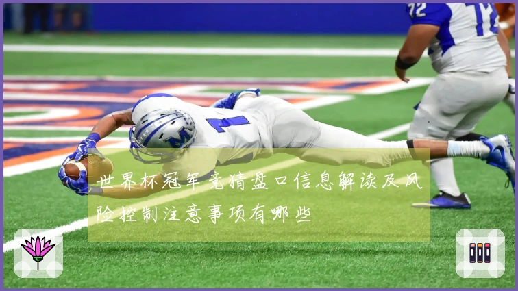 世界杯冠军竞猜盘口信息解读及风险控制注意事项有哪些